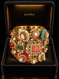Sabyasachi Inspired Multicolour Statement Cuff Bracelet