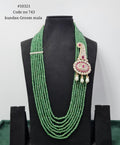 Kundan Groom Mala | Green Beaded Dulha Mala for Weddings