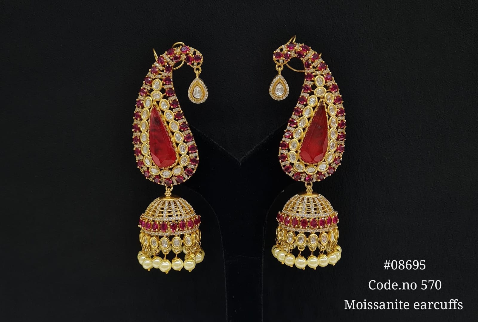 Moissanite earcuffs