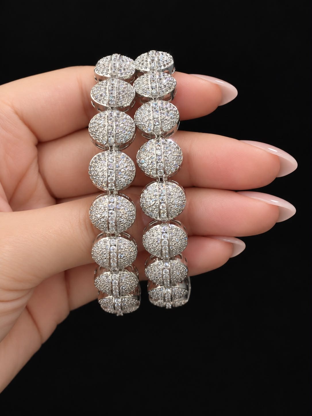 Silver Crystal Bangles – Elegant Statement Bracelet Set